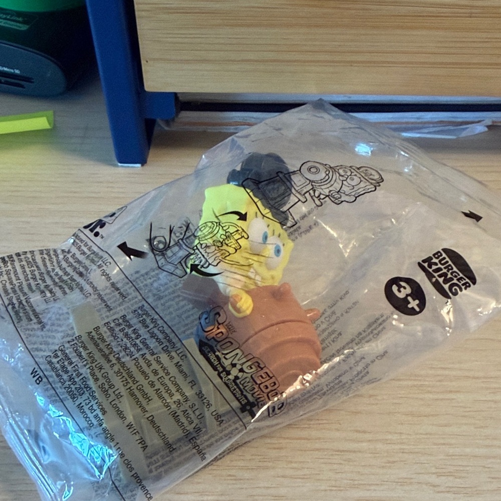 2025 SpongeBob SquarePants Burger King Toy - New in Bag